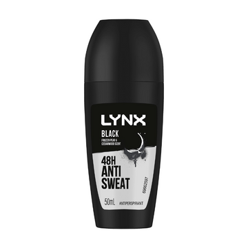 6 Pack x Lynx Men Antiperspirant Roll On Deodorant Black 50ml